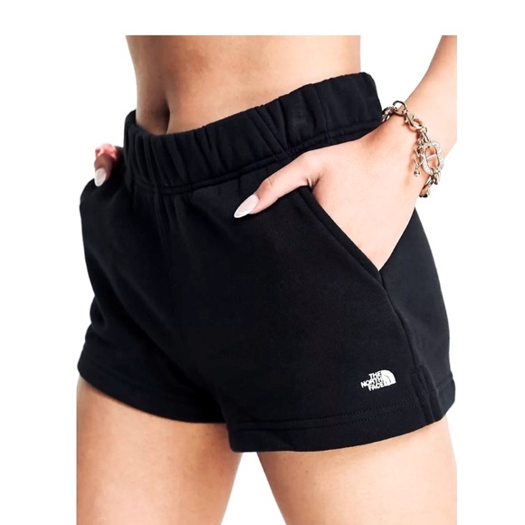 The North Face Half Dome Fleece Jersey Shorts in Black Size L - Picture 3 of 10